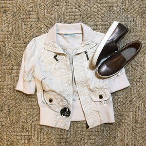 Maurice's short sleeve bomber-style jacket